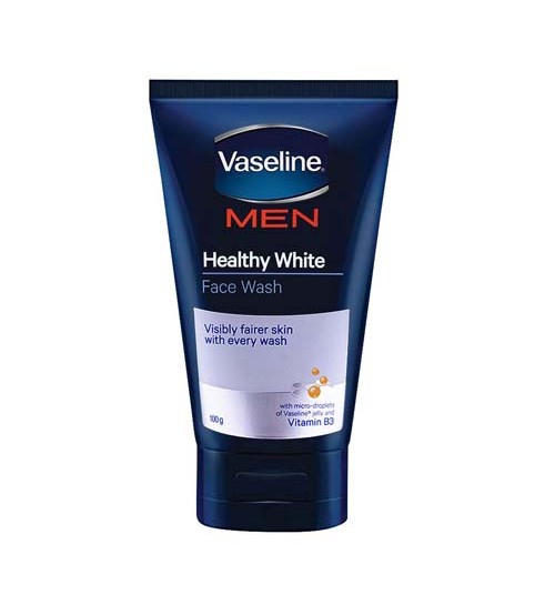 New Vaseline Men Healthy White Face Wash 100g